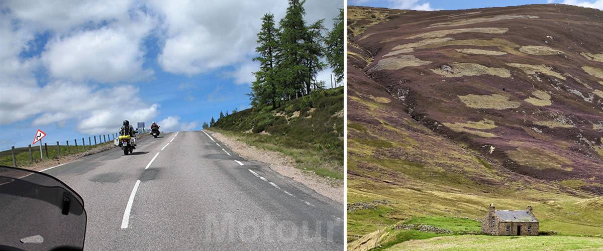 Schotse highlands Glenshee onderweg via motorroute Motour