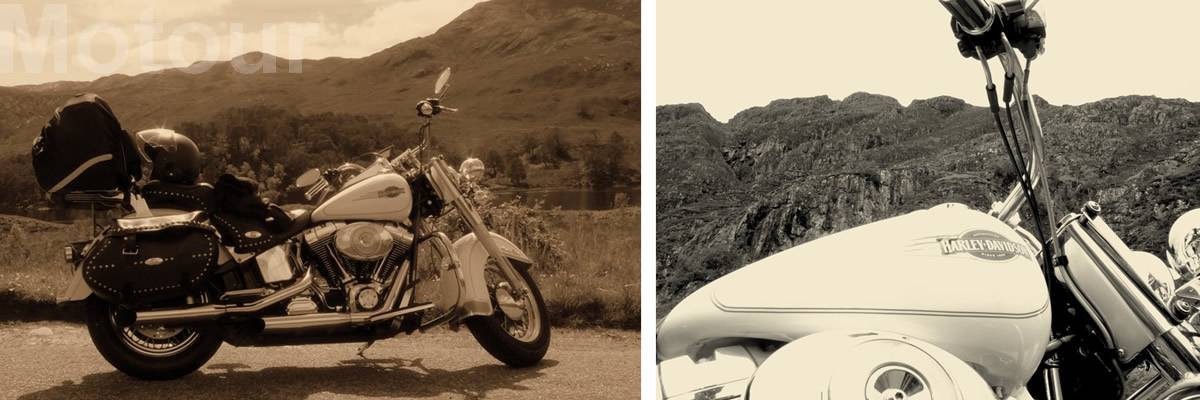 Harley Davidson details motorreis Ierland