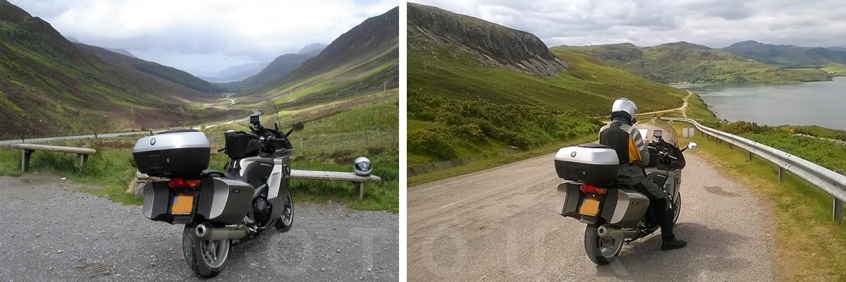 bmw motorfiets berijder checkt navigatie motour gpx route