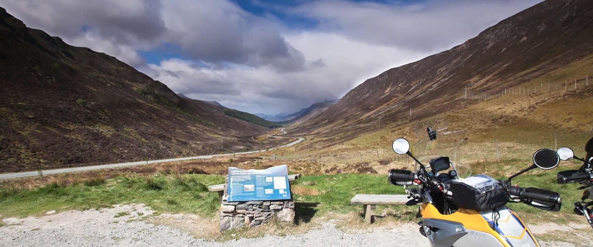 motorreis Andre Motour Glen Coe vallei Schotland