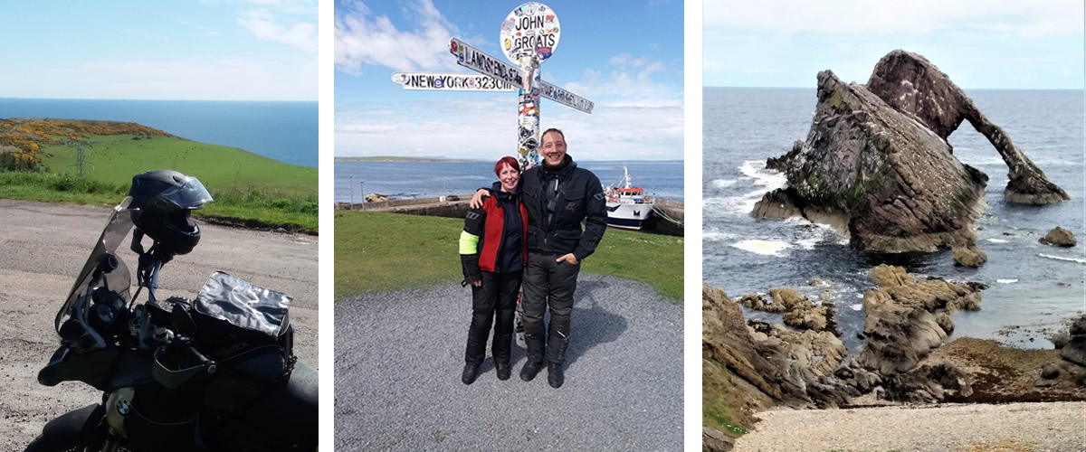 Motorreis Motour Schotland John O'Groats familie Hunke