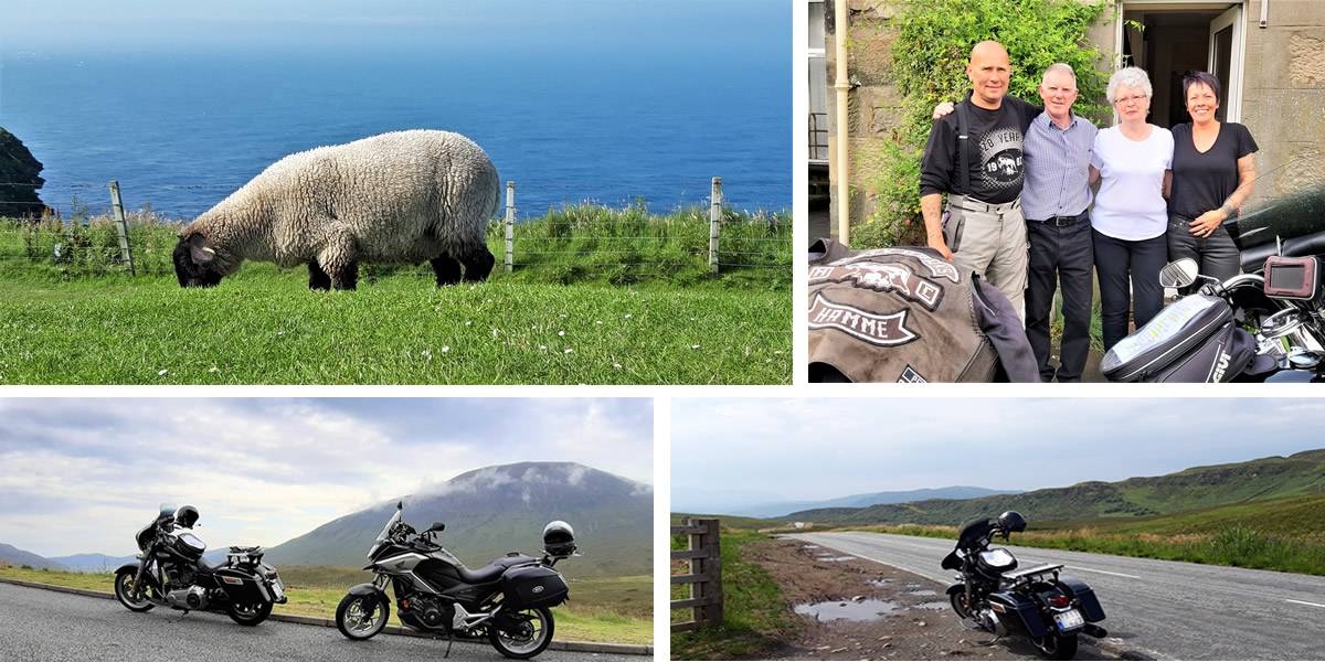 motorvakantie motour schotland met honda en harley davidson motoren