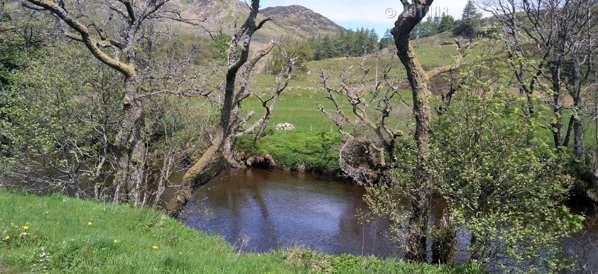 motorroute Wales landscap met rivier