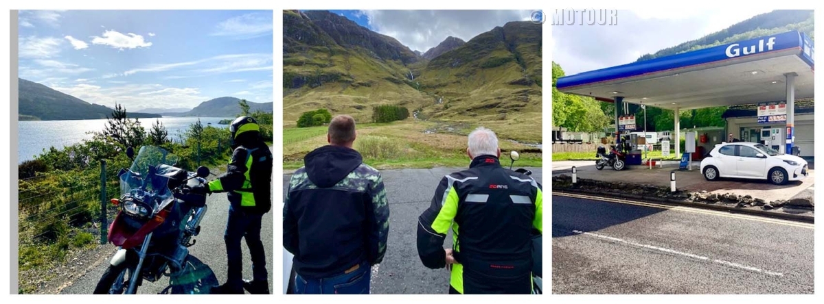 Vader met zonen op motorreis Hooglanden Schotland Motour