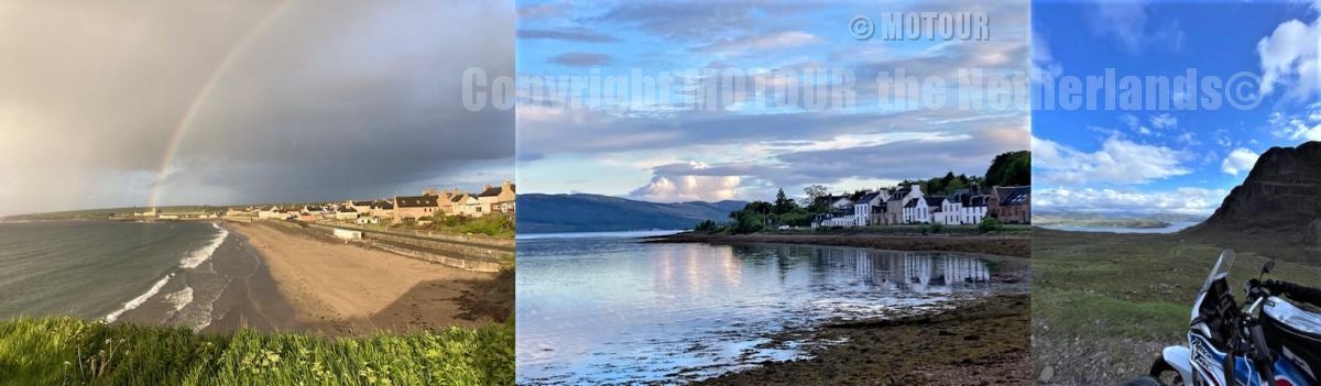 schots dorp in de hooglanden aan zee motorreis Schotland