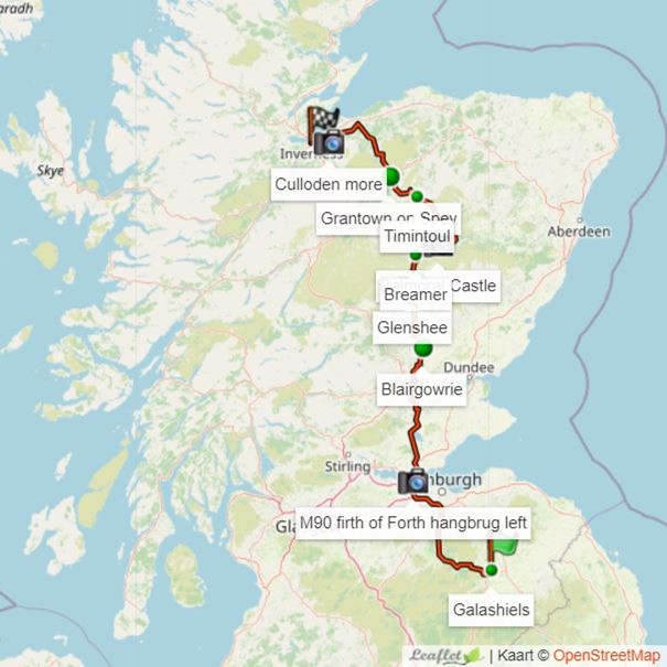 kaart tweed valley inverness